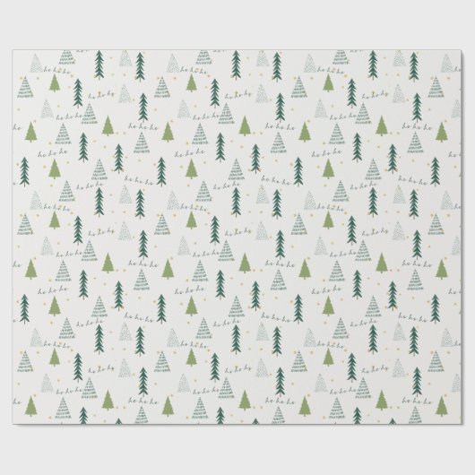 Groen kerstboompapier cadeaupapier (Vlak)