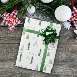 Groen kerstboompapier cadeaupapier