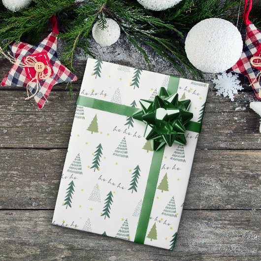 Groen kerstboompapier cadeaupapier