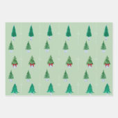 Groen kerstboompapier inpakpapier vel (Voorkant 2)