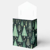 Groen Kerstboompatroon  Bedankdoosjes (Geopend)