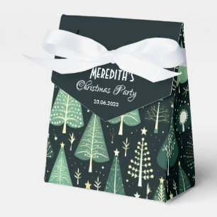 Groen Kerstboompatroon Bedankdoosjes