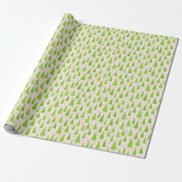 Groen kerstboompatroon cadeaupapier