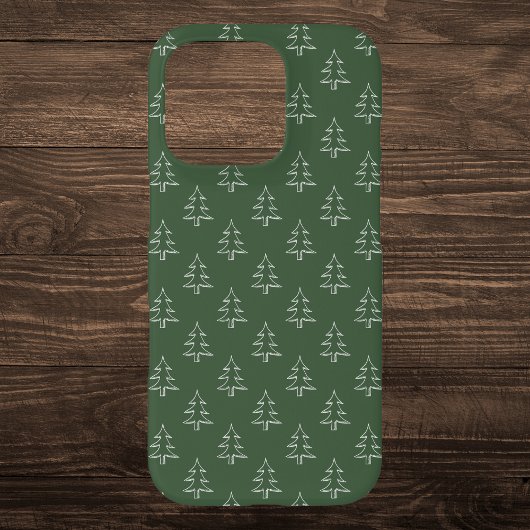 Groen kerstboompatroon Case-Mate iPhone case