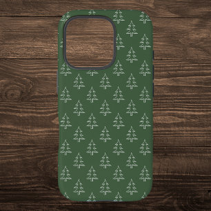 Groen kerstboompatroon iPhone 16 pro hoesje