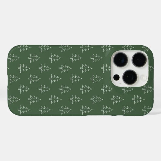 Groen kerstboompatroon Case-Mate iPhone case (Achterkant (horizontaal))