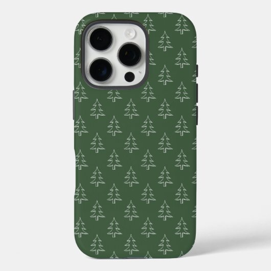 Groen kerstboompatroon Case-Mate iPhone case (Achterkant)