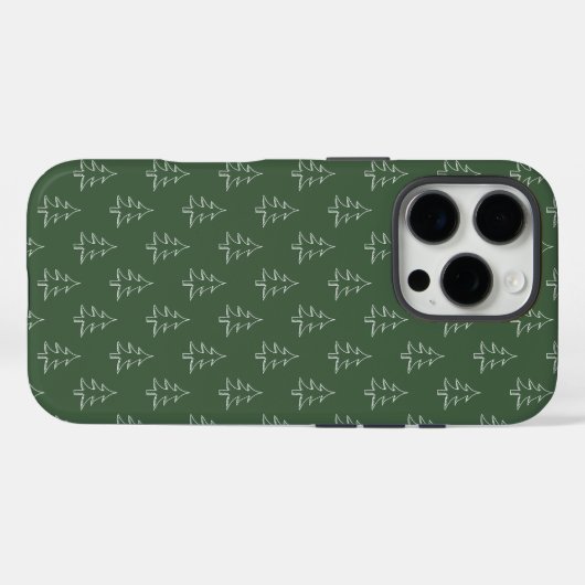 Groen kerstboompatroon Case-Mate iPhone case (Achterkant (horizontaal))