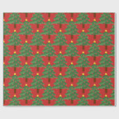 Groen kerstboompatroon Thunder_Cove Cadeaupapier (Vlak)