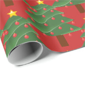 Groen kerstboompatroon Thunder_Cove Cadeaupapier (Rol Hoek)