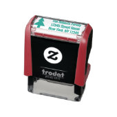 Groen kerstboompictogram aangepast retouradres  zelfinktende stempel (Product)