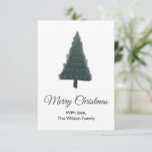 Groen kerstboompje Wenskaart Kaart (Staand voorkant)