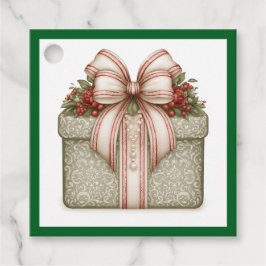 Groen Kerstcadeau Bedankjes Labels