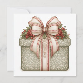 Groen Kerstcadeau Feestdagenkaart