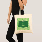 Groen kerstcadeau met strik gepersonaliseerde tas (Voorkant (product))