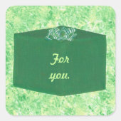 Groen kerstcadeau met strik Stickers (Voorkant)