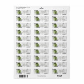 Groen kerstcadeaulabel etiket (Full Sheet)