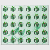 Groen kerstcadeaupapier cadeaupapier (Vlak)