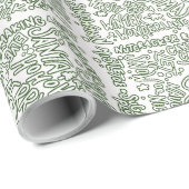 Groen kerstcadeaupapier cadeaupapier (Rol Hoek)
