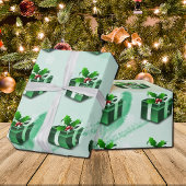 Groen kerstcadeaupapier cadeaupapier
