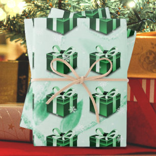 Groen kerstcadeaupapier inpakpapier vel