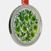 Groen kerstcadeautje met glazen design feestdag metalen ornament (Rechts)