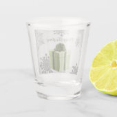 Groen kerstcadeautje Shot glass Shot Glas (Achterkant)