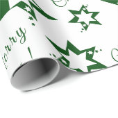 Groen kerstcadeauverpakkings papier (Rol Hoek)