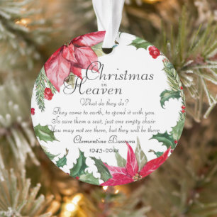 Groen Kerstfeest in de hemel herdenkingsfoto Ornament