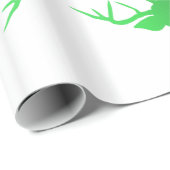 Groen kerstfeestpatroon voor rendieren cadeaupapier (Rol Hoek)