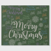 Groen kerstinpakpapier cadeaupapier (Vlak)