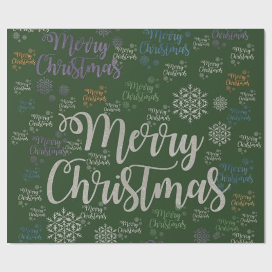 Groen kerstinpakpapier cadeaupapier (Vlak)