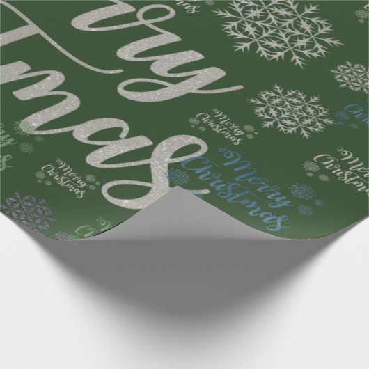 Groen kerstinpakpapier cadeaupapier (Hoek)