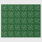 Groen kerstmason-parelpapier cadeaupapier (Vlak)