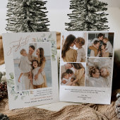 Groen Kerstmis Foto Vakantie Kaart, Elegant Kaart