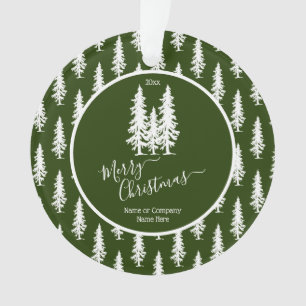 Groen   Kerstmis met witte sinaasappelbomen   Holi Ornament