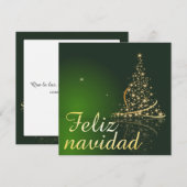 Groen kerstmotief met kerstboom. (Voorkant / Achterkant)
