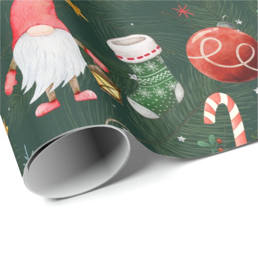 Groen kerstpapier cadeaupapier (Rol Hoek)