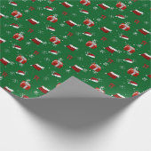 Groen kerstpapier cadeaupapier (Hoek)