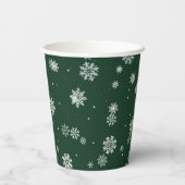 Groen Kerstpapier Cups Papieren Bekers (Achterkant)