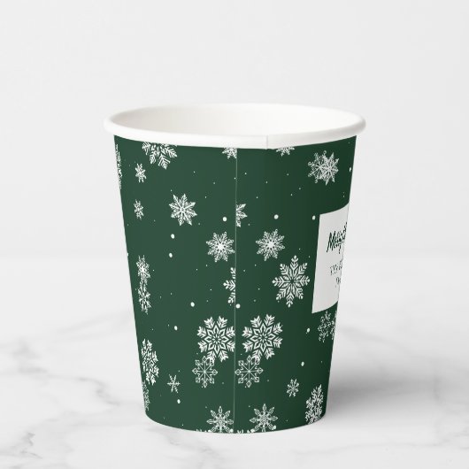 Groen Kerstpapier Cups Papieren Bekers (Rechts)