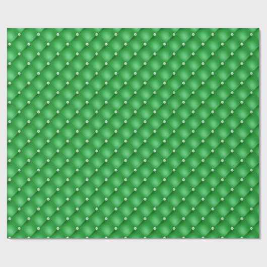 Groen kerstpapier met diamanten cadeaupapier (Vlak)