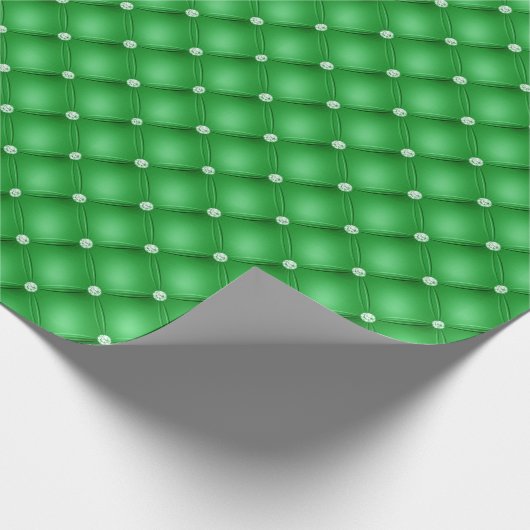 Groen kerstpapier met diamanten cadeaupapier (Hoek)