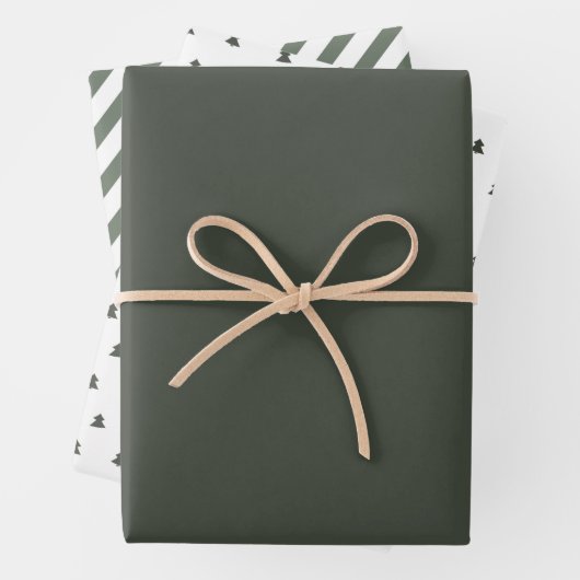 Groen kerstpapier voor de bosbouw inpakpapier vel (In situ)
