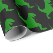 Groen kerstpapier voor dinosaurus cadeaupapier (Rol Hoek)