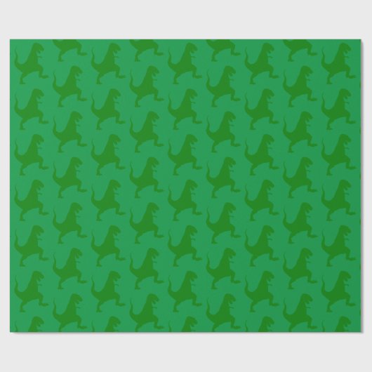 Groen kerstpapier voor dinosaurus cadeaupapier (Vlak)