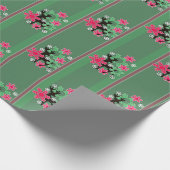 Groen kerstpatroon, kerstmis cadeaupapier (Hoek)