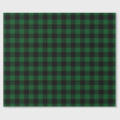 Groen kerstritssluitpapier met tartan cadeaupapier (Vlak)