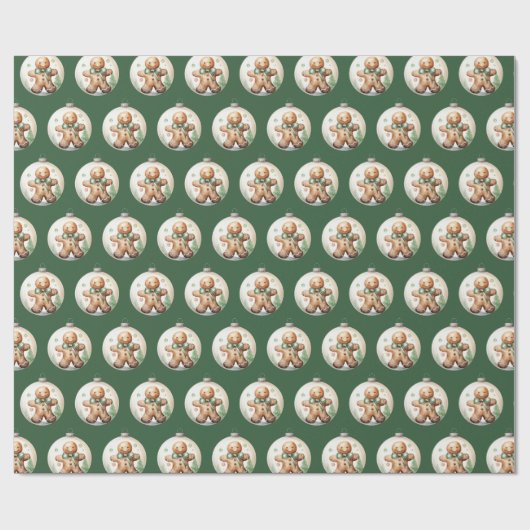 Groen kerstsierpapier cadeaupapier (Vlak)