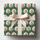 Groen kerstsierpapier cadeaupapier